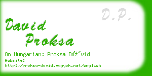 david proksa business card